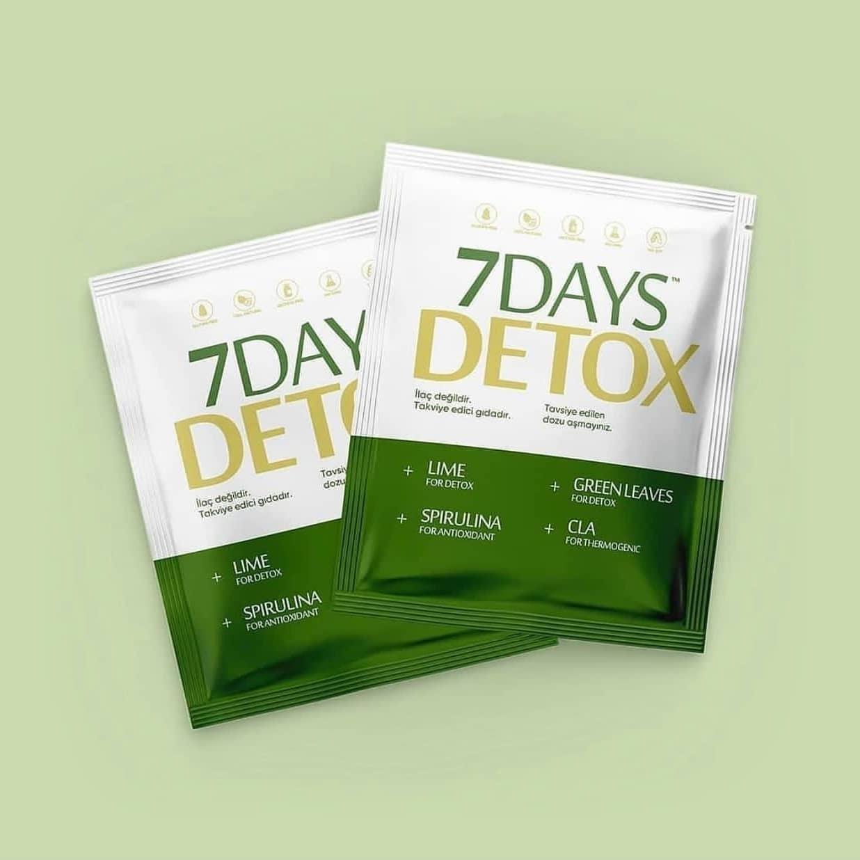 Orijinal 7 Days Detox Bitkisel Çay (Yeşil Çay ve Limelı) 14 Saşe