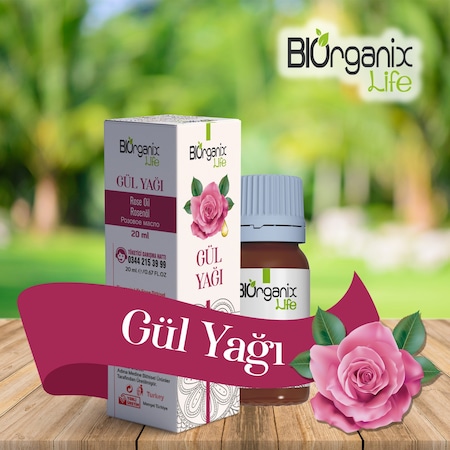Biorganix Life Organik Gül Yağı 20 ML Şişede